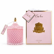 נר יוקרתי גדול ART DECO ורוד PINK CHAMPAGNE