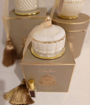 נר יוקרתי ART DECO קרם CREAM AND GOLD