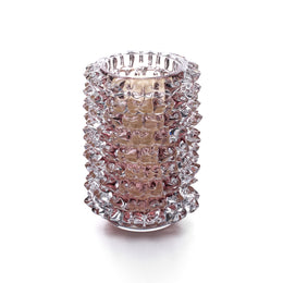 נר צילינדר קריסטל ורוד