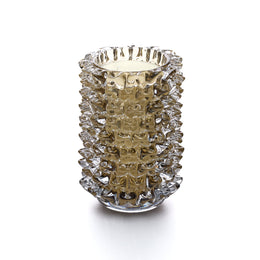 נר צילינדר קריסטל שמפניה